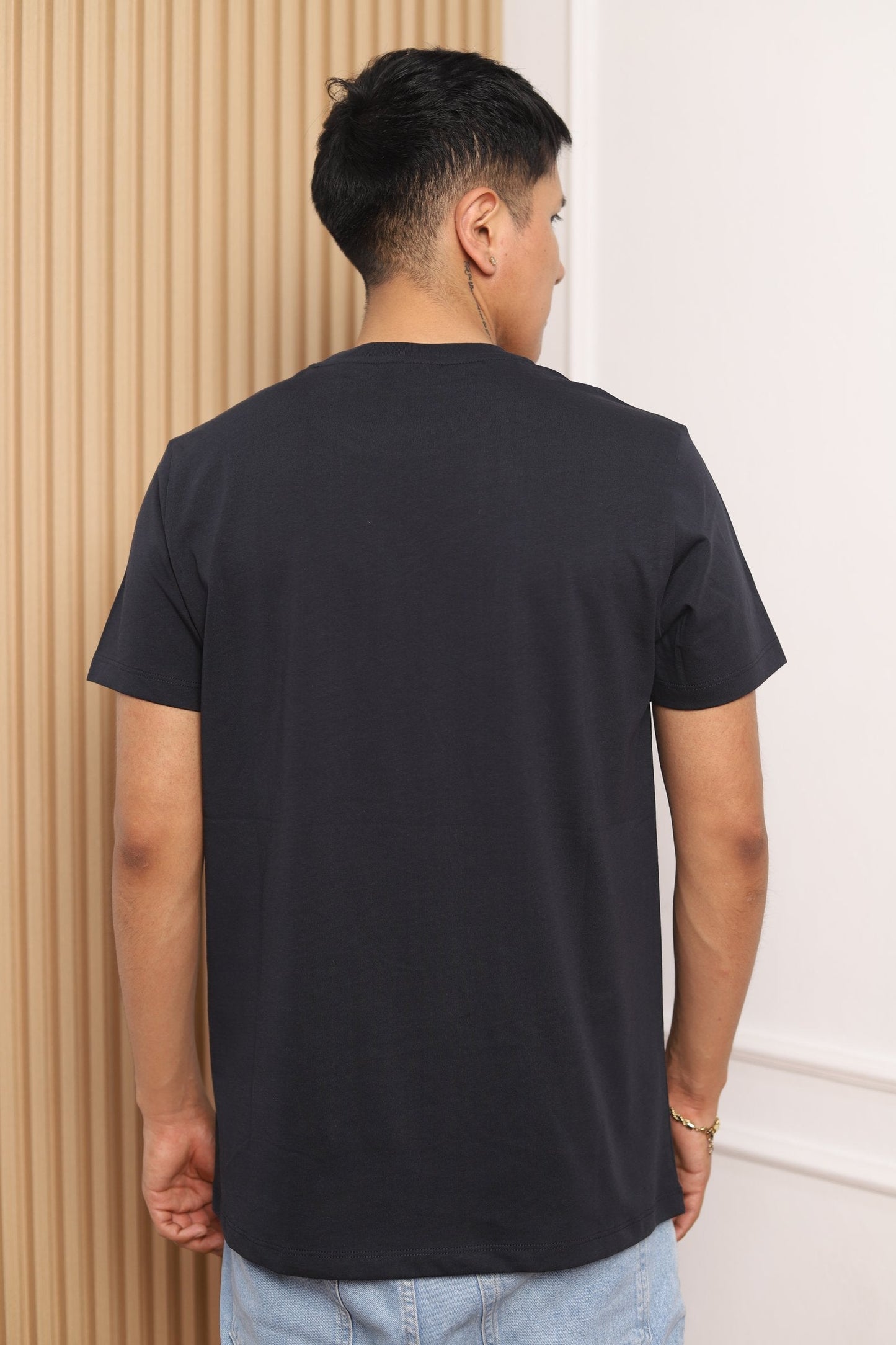 Modelo polo manga corta marino 30/1