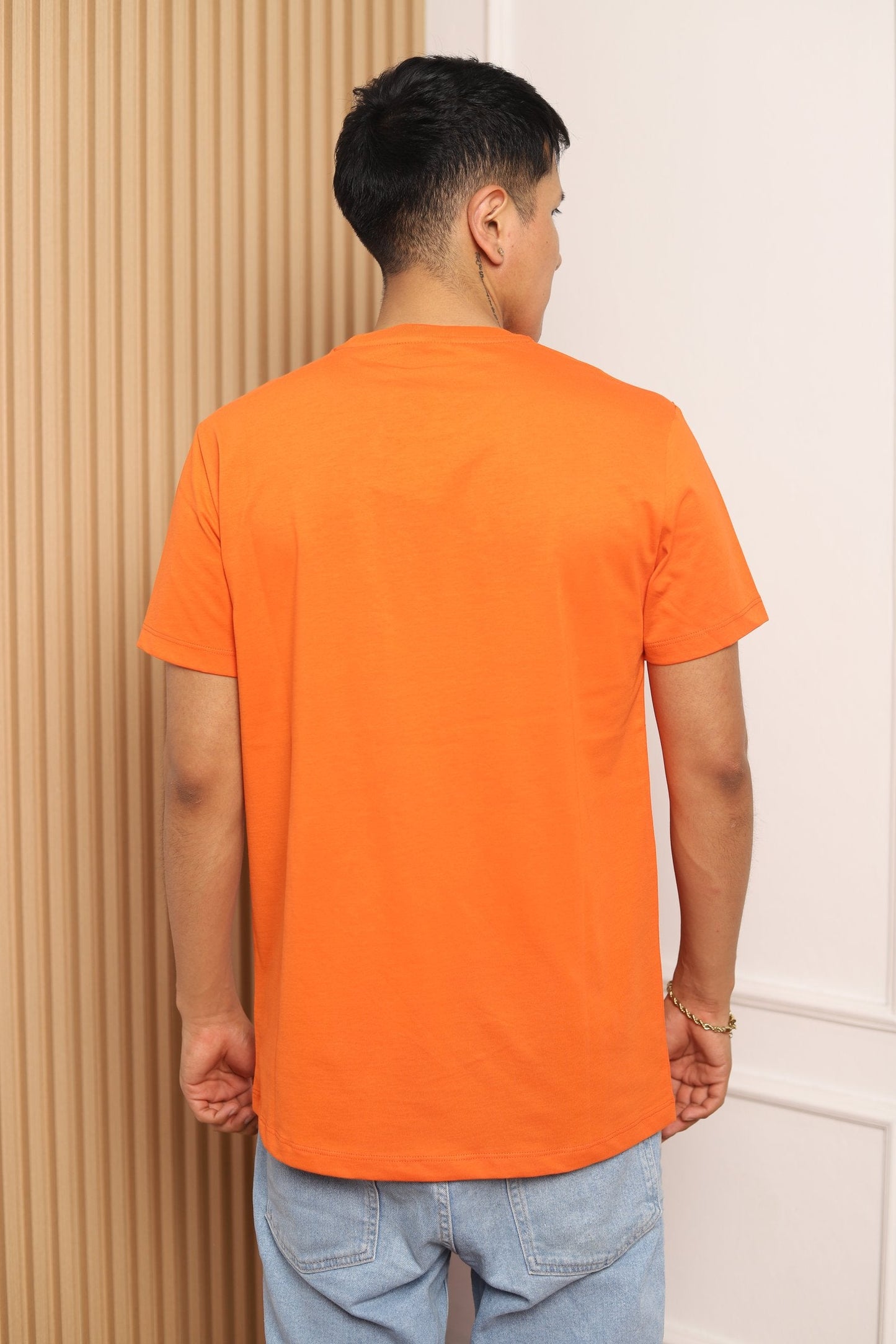 Modelo polo manga corta naranja 30/1