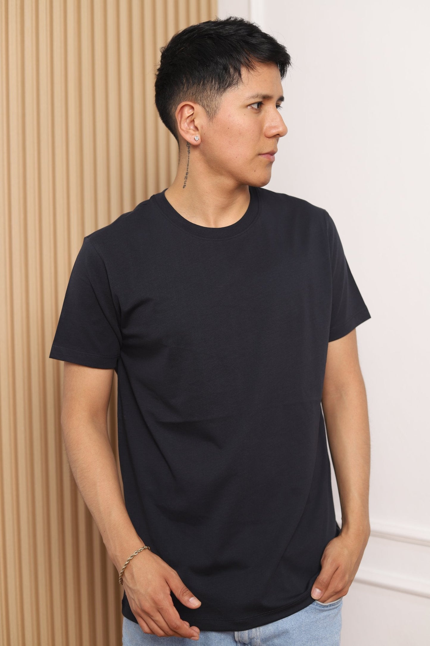 Modelo polo manga corta marino 30/1