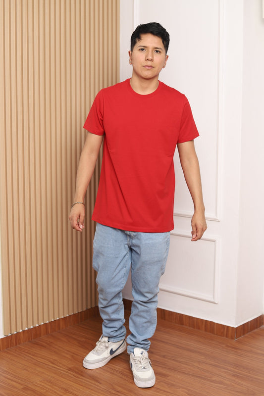 Modelo polo manga corta rojo 30/1